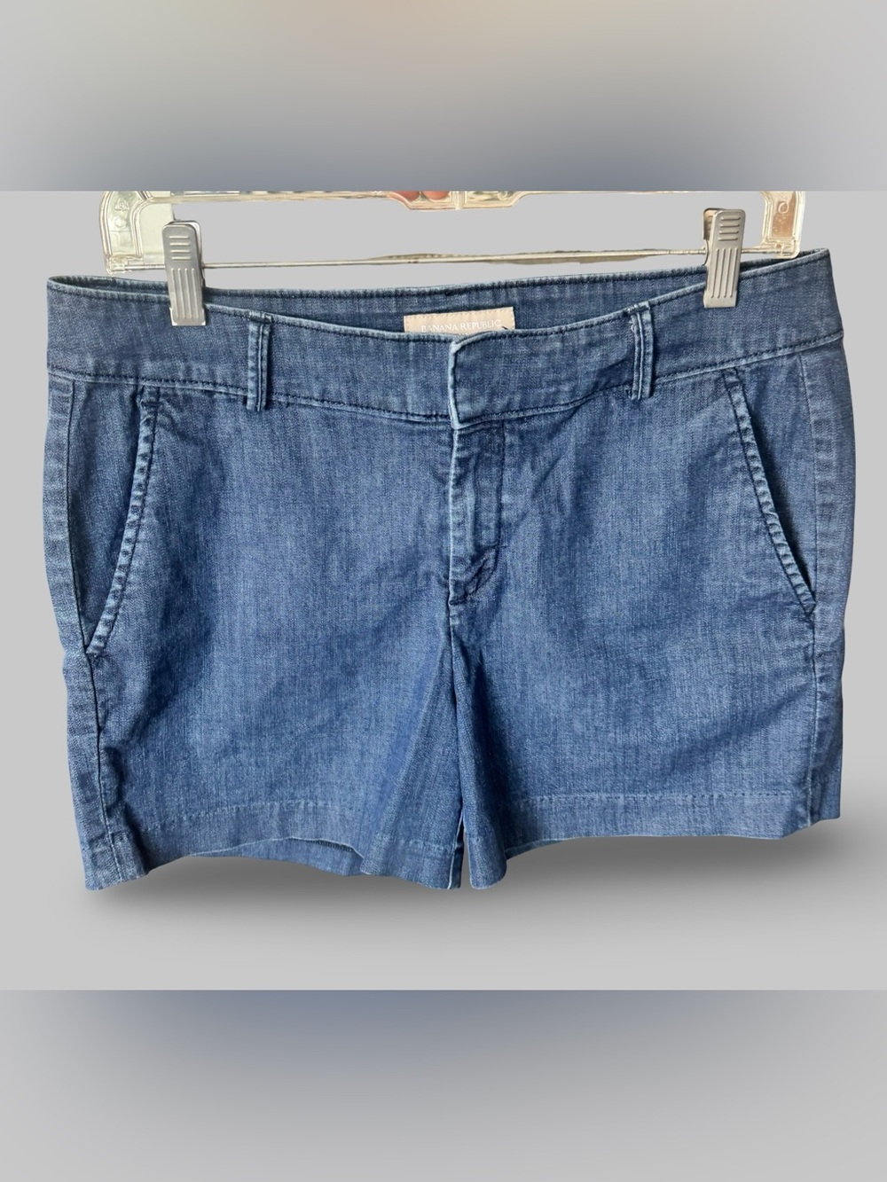 Banana Republic Hamptons Bermuda Blue Denim Shorts
